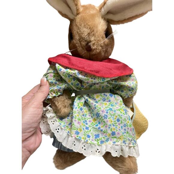Vintage Beatrix Potter Mrs. Rabbit 1972 Stuffed Animal Toy Made in USA - Picture 9 of 11